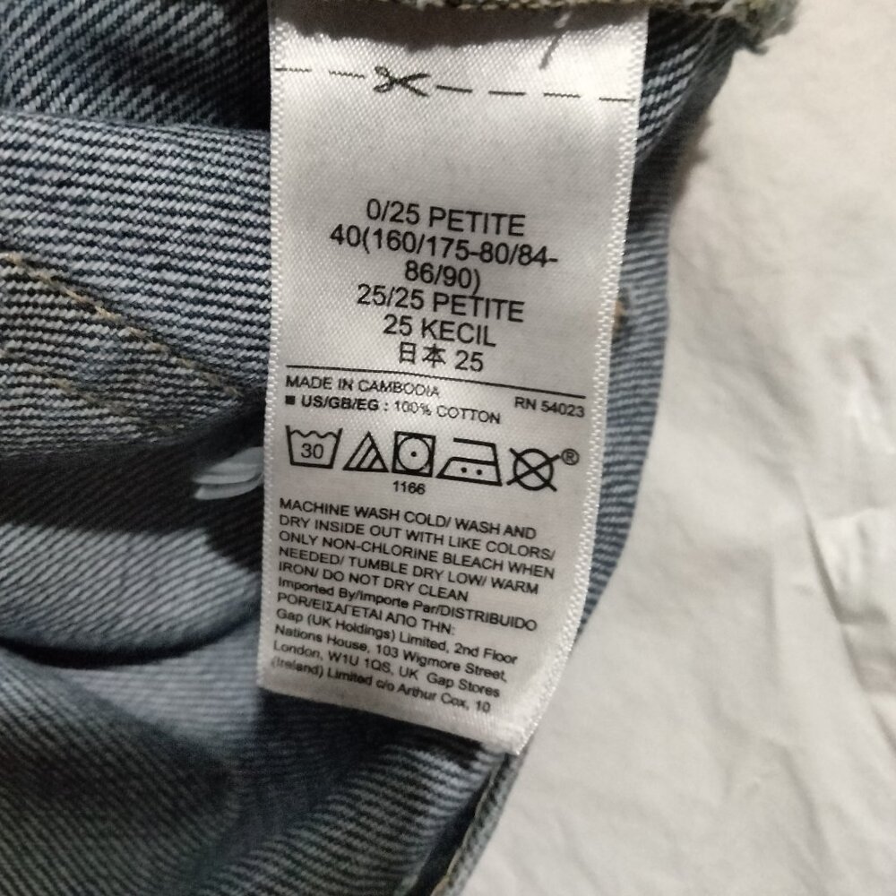 Gap Womens Slim Stretch Blue Denim MommJeans Size 0/25P (26x24) - Picture 5 of 7